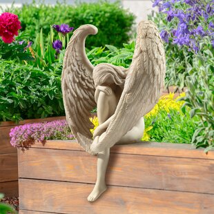 Stone Sitting Angel | Wayfair